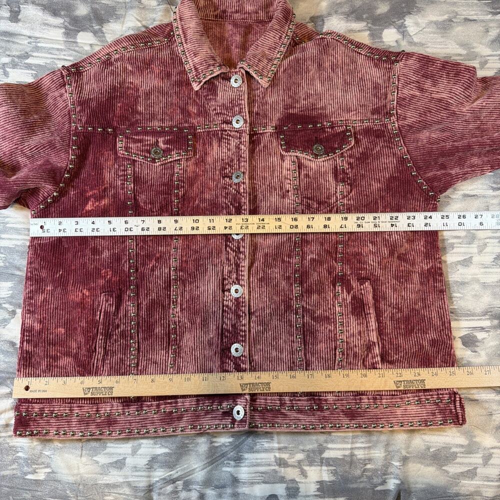 POL Pink Studded Corduroy Jacket Coat Shacket Western Vintage Gift Women’s XL 1X - Picture 8 of 16